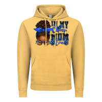 Vintage Mustard in my cheer mom era afro messy bun Vintage Hoodie - texasbilliewilder