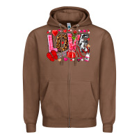 Chestnut valentines day love nurse Zipper Hoodie - NancyCooperArtShop