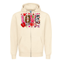 Sandshell valentines day love nurse Zipper Hoodie - NancyCooperArtShop