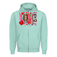 Seafoam valentines day love nurse Zipper Hoodie - NancyCooperArtShop