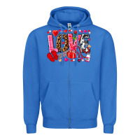 True Royal valentines day love nurse Zipper Hoodie - NancyCooperArtShop