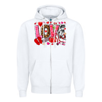 White valentines day love nurse Zipper Hoodie - NancyCooperArtShop