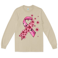 Mushroom pink cancer ribbon Long Sleeve Tee - AdoDesignShop