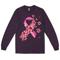 Plum pink cancer ribbon Long Sleeve Tee - AdoDesignShop