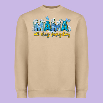 Mama All Day Everyday Heavyweight Sweatshirt Designed By Zillion Design Studio