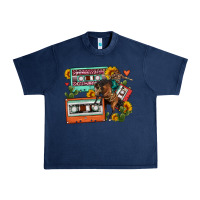 Navy rodeo sunflower cactus cassette Urban Heavy Tee - FaDigitalArtStudio