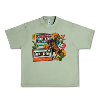 Oil Green rodeo sunflower cactus cassette Urban Heavy Tee - FaDigitalArtStudio