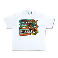 White rodeo sunflower cactus cassette Urban Heavy Tee - FaDigitalArtStudio