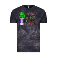 Cloud Black this witch needs coffee Vintage Tee - CowhideDigitalArt