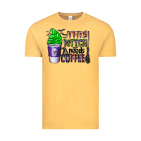 Vintage Mustard this witch needs coffee Vintage Tee - CowhideDigitalArt