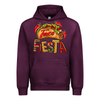 Mauve Wine Taco Fiesta Urban Hoodie - texasbilliewilder