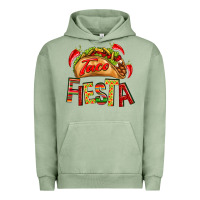Pigment Oil Green Taco Fiesta Urban Hoodie - texasbilliewilder