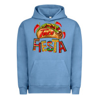Pigment Pebble Blue Taco Fiesta Urban Hoodie - texasbilliewilder