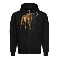 Black Buffalo Zipper Hoodie - LillyAllenDesigns