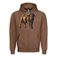 Chestnut Buffalo Zipper Hoodie - LillyAllenDesigns