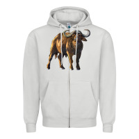 Dove Grey Buffalo Zipper Hoodie - LillyAllenDesigns