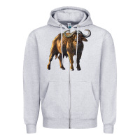 Heather Grey Buffalo Zipper Hoodie - LillyAllenDesigns