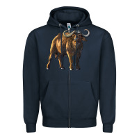 Navy Buffalo Zipper Hoodie - LillyAllenDesigns