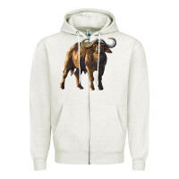 Oatmeal Heather Buffalo Zipper Hoodie - LillyAllenDesigns