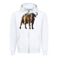White Buffalo Zipper Hoodie - LillyAllenDesigns