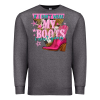 Charcoal Heather if i cant wear my boots i aint going Premium Sweatshirt - NancyCooperArtShop
