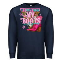 Navy if i cant wear my boots i aint going Premium Sweatshirt - NancyCooperArtShop