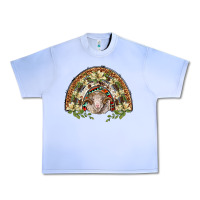 Grape Ice merino wool ram lily rainbow Urban Heavy Tee - BarkalooDesign