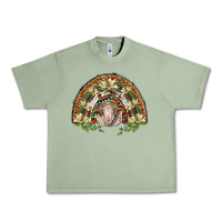 Oil Green merino wool ram lily rainbow Urban Heavy Tee - BarkalooDesign