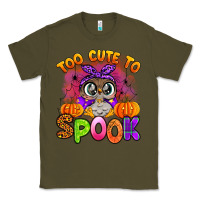 Army Green too cute to spook with owl Classic Tee - Artiststas