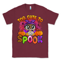 Burgundy too cute to spook with owl Classic Tee - Artiststas