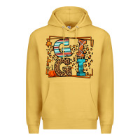 Antique Gold Fall Autumn Leopard Gigi Premium Hoodie - LillyAllenDesigns