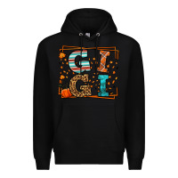 Black Fall Autumn Leopard Gigi Premium Hoodie - LillyAllenDesigns