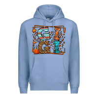 Colony Blue Fall Autumn Leopard Gigi Premium Hoodie - LillyAllenDesigns