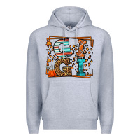 Heather Grey Fall Autumn Leopard Gigi Premium Hoodie - LillyAllenDesigns