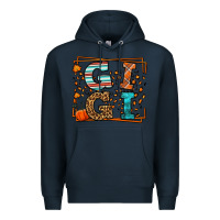 Navy Fall Autumn Leopard Gigi Premium Hoodie - LillyAllenDesigns