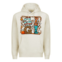 Oatmeal Heather Fall Autumn Leopard Gigi Premium Hoodie - LillyAllenDesigns
