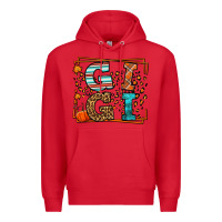 Red Fall Autumn Leopard Gigi Premium Hoodie - LillyAllenDesigns