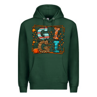 Sports Green Fall Autumn Leopard Gigi Premium Hoodie - LillyAllenDesigns