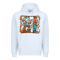 White Fall Autumn Leopard Gigi Premium Hoodie - LillyAllenDesigns