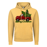 Vintage Mustard merry christmas baby sheep trees with truck Vintage Hoodie - RanaPortraitStore