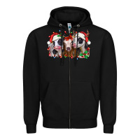 Black funny christmas heifers Zipper Hoodie - Jasminsmagicworld