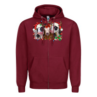 Burgundy funny christmas heifers Zipper Hoodie - Jasminsmagicworld