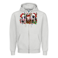 Dove Grey funny christmas heifers Zipper Hoodie - Jasminsmagicworld