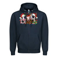 Navy funny christmas heifers Zipper Hoodie - Jasminsmagicworld