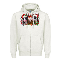 Oatmeal Heather funny christmas heifers Zipper Hoodie - Jasminsmagicworld