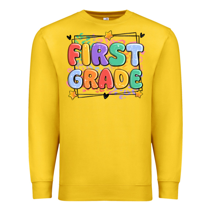First Grade Premium Sweatshirt by MaliasSmallBusiness | Teevron