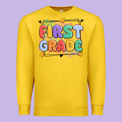 First Grade Premium Sweatshirt Designed By Maliassmallbusiness