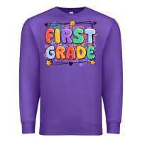 Purple first grade Premium Sweatshirt - MaliasSmallBusiness