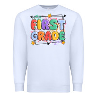 White first grade Premium Sweatshirt - MaliasSmallBusiness