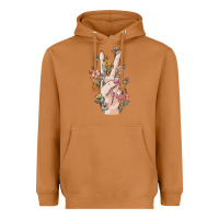 Meerkat hand peace sign Heavyweight Hoodie - MaliasSmallBusiness